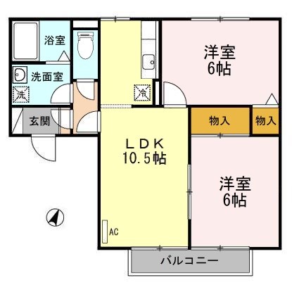 セジュール関川　A 間取り