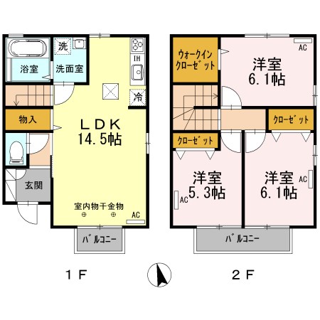 シャンテ沼館 間取り