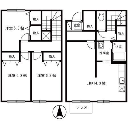 十日市アパート  間取り
