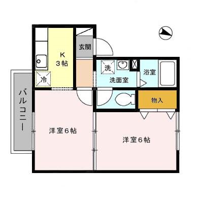 ハイカムール鷹清水A 間取り