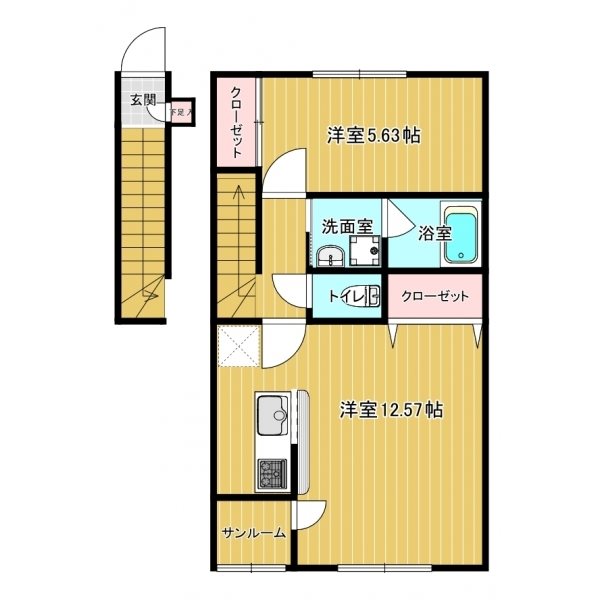 クレアージュ江陽A 間取り
