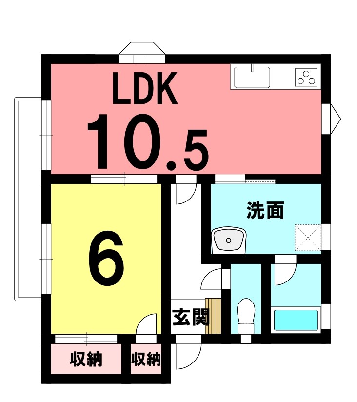 アブニールSaito D  間取り