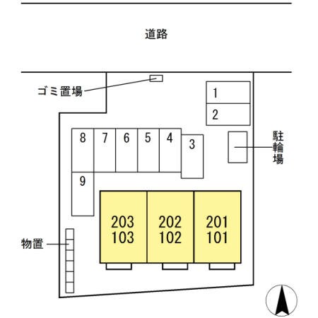 グランデ新井田 駐車場