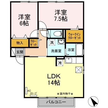 スローライフ　A 間取り