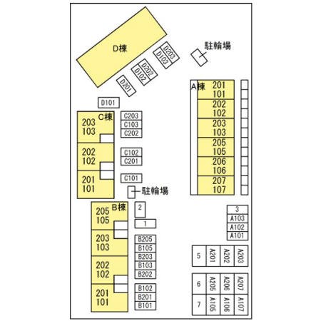 エヴァーグリーンコート ABCD 駐車場