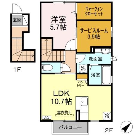 シャルム石堂 間取り