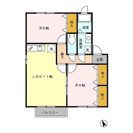 サンライズ油久保　B 間取り