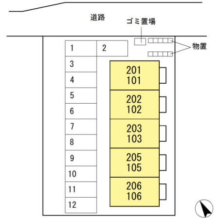 フィオーレ石堂 駐車場