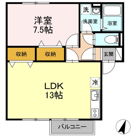 セジュール関川 間取り