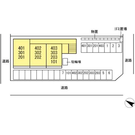 リビオン青葉 駐車場