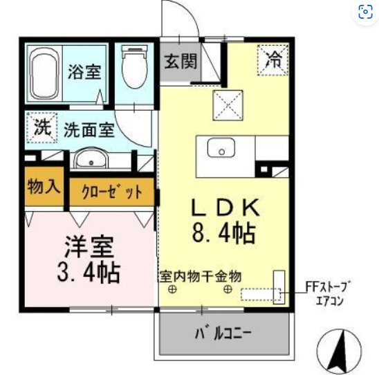 アヴェニール白銀B  間取り