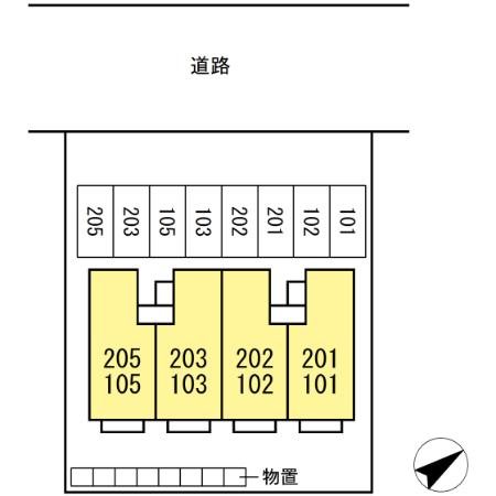 プチセジュール洲先町 駐車場