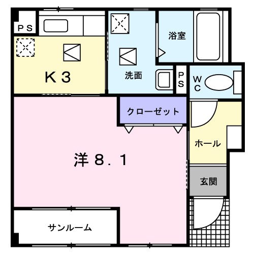 カーサセレッソ弐番館 間取り