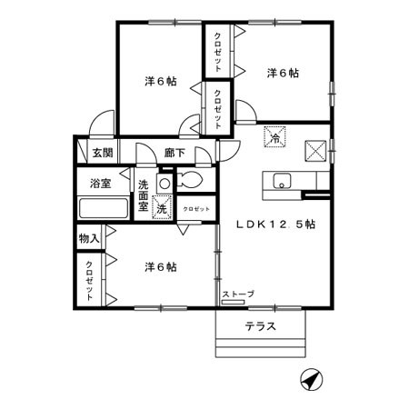 シャルムガーデン　B 間取り