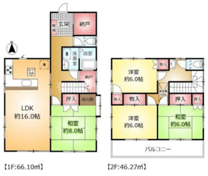 岡発戸貸家 間取り