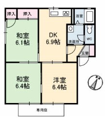 ハイマート白石 B103号室 間取り
