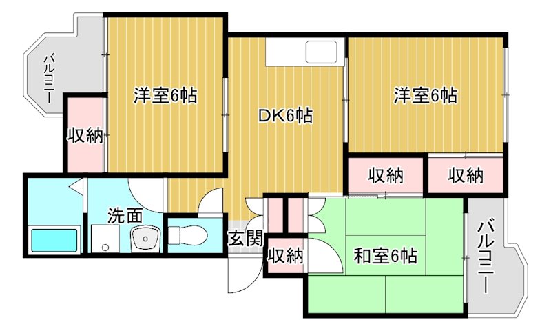 神野マンション  143号室 間取り