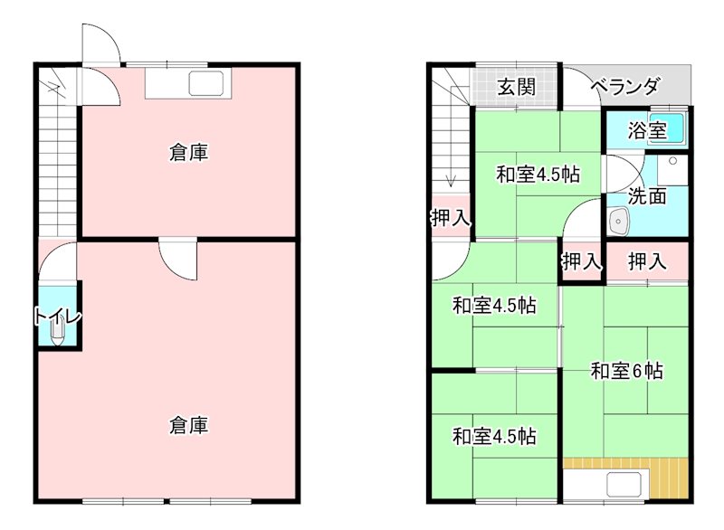 竹村店舗付き住宅 B 松山市雄郡 戸建 8 8万円 愛媛県の賃貸情報は おうちtownへ