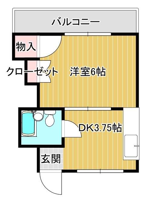 プライムone中央 403号室 間取り