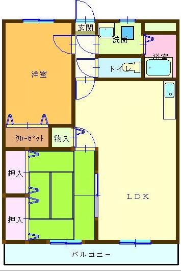 マイルドスメルハイツ 101号室 間取り