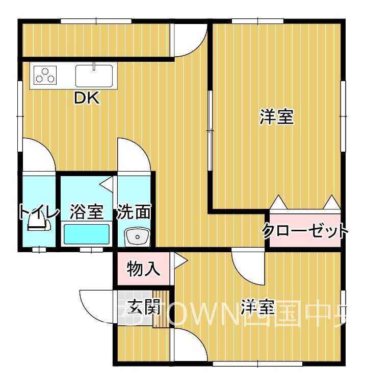 坂上アパート  2号室 間取り