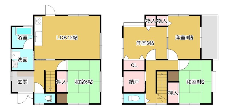 常石貸家 間取り