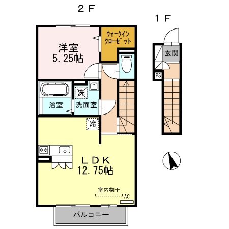 レトワール 205号室 間取り