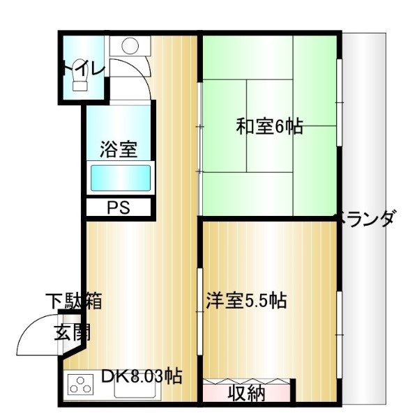 かしまやビル 306号室 間取り