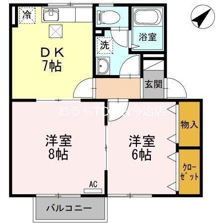 ベルパレス 102号室 間取り
