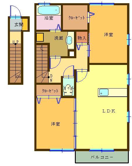 ブランディーユ 203号室 間取り