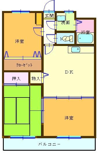 サンモール壱番館 201号室 間取り