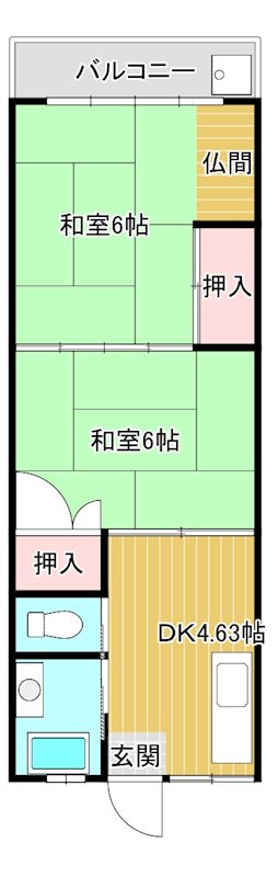 得松第２マンション 303号室 間取り