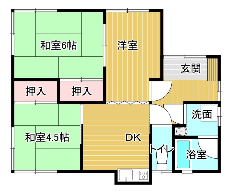 寒川町平屋 間取り図