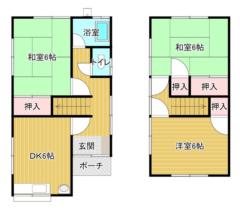 松本ＭＭ貸家（古川西2丁目） 間取り