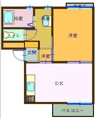 サンビレッジ久保田 202号室 間取り