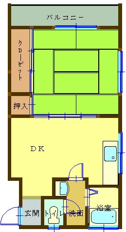 フラワーマンションⅡ 303号室 間取り