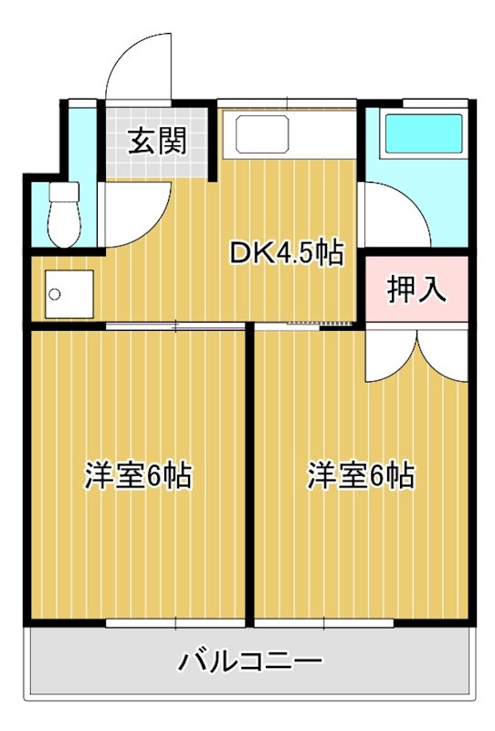御幸マンション 403号室 間取り