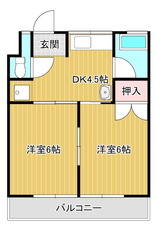 御幸マンション 403号室 間取り