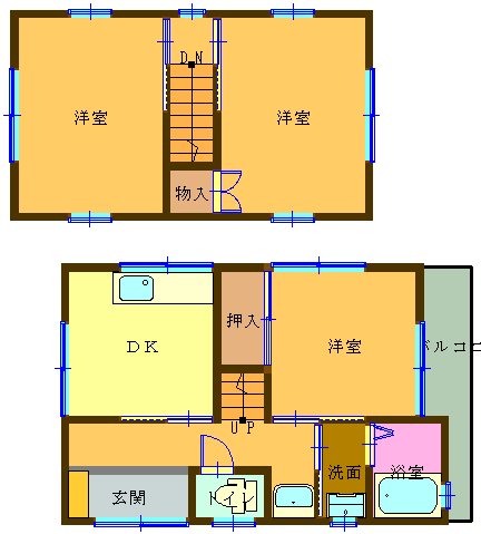 岡田貸家 間取り