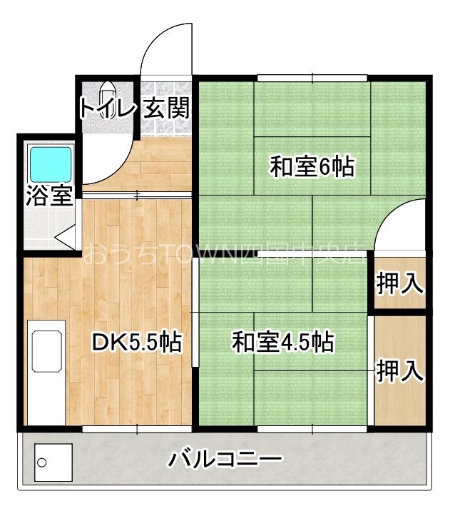 グリーンベアー 202号室 間取り