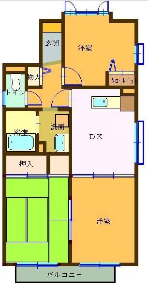 ファミール北内 101号室 間取り