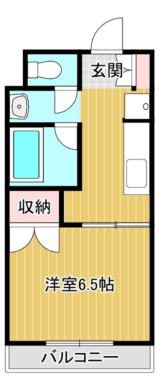 メイプルタウン 115号室 間取り