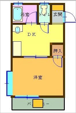 サニーハイツ 203号室 間取り