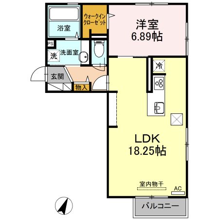 D-roomシュシュ 101号室 間取り