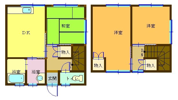 岡田(盛)貸家 間取り