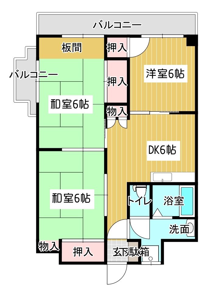 レジデンス小栗 401号室 間取り