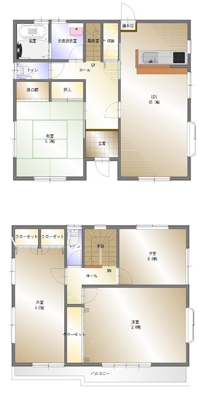 横水町　和田貸家 間取り