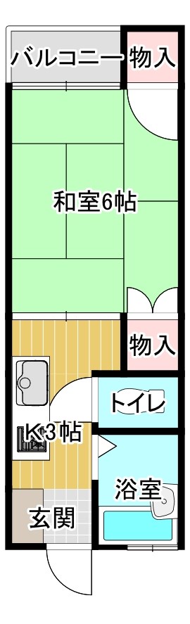 はなこ 201号室 間取り