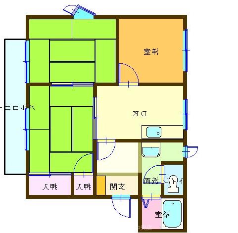 コーポ榊田 102号室 間取り