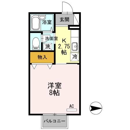 アベニューハタダⅢ 406号室 間取り